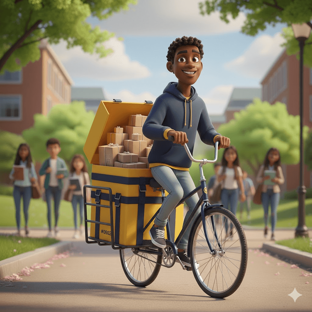 Parcel delivery on campus